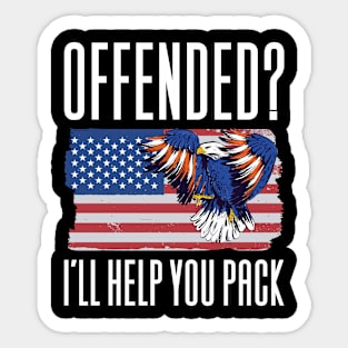 Conservative US Flag Politics Sticker